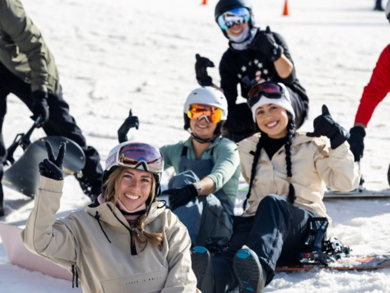 Snowboarders at Dodge Ridge Mountain Resort